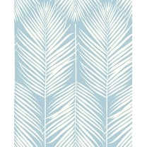 NextWall Hampton Blue Palm Silhouette Peel and Stick Wallpaper