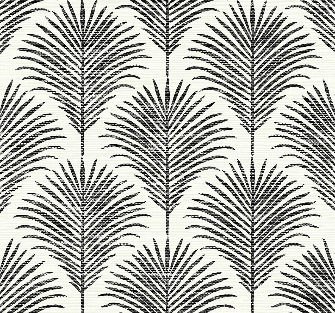 Inkwell & Off-White Vinyl Palm Leaf Peel and Stick Wallpaper