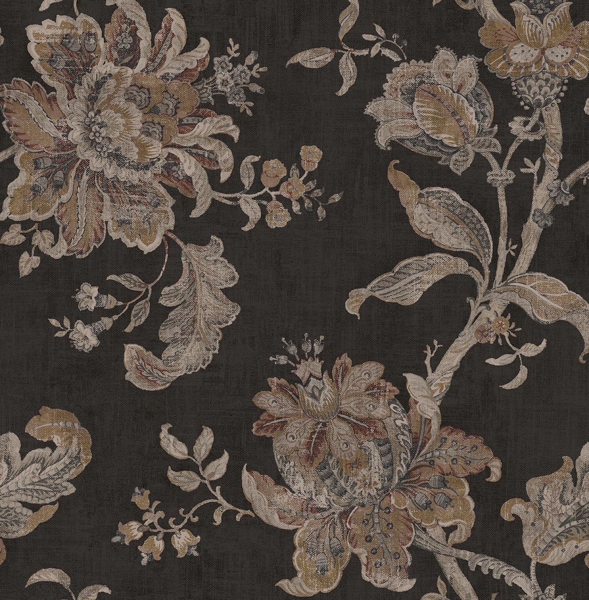 NextWall Ironwork & Russett Anelda Jacobean Peel and Stick Wallpaper - 20.5 in. W x 18 ft. L Roll