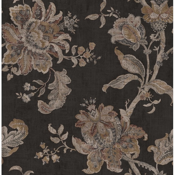 NextWall Ironwork & Russett Anelda Jacobean Peel and Stick Wallpaper - 20.5 in. W x 18 ft. L Roll