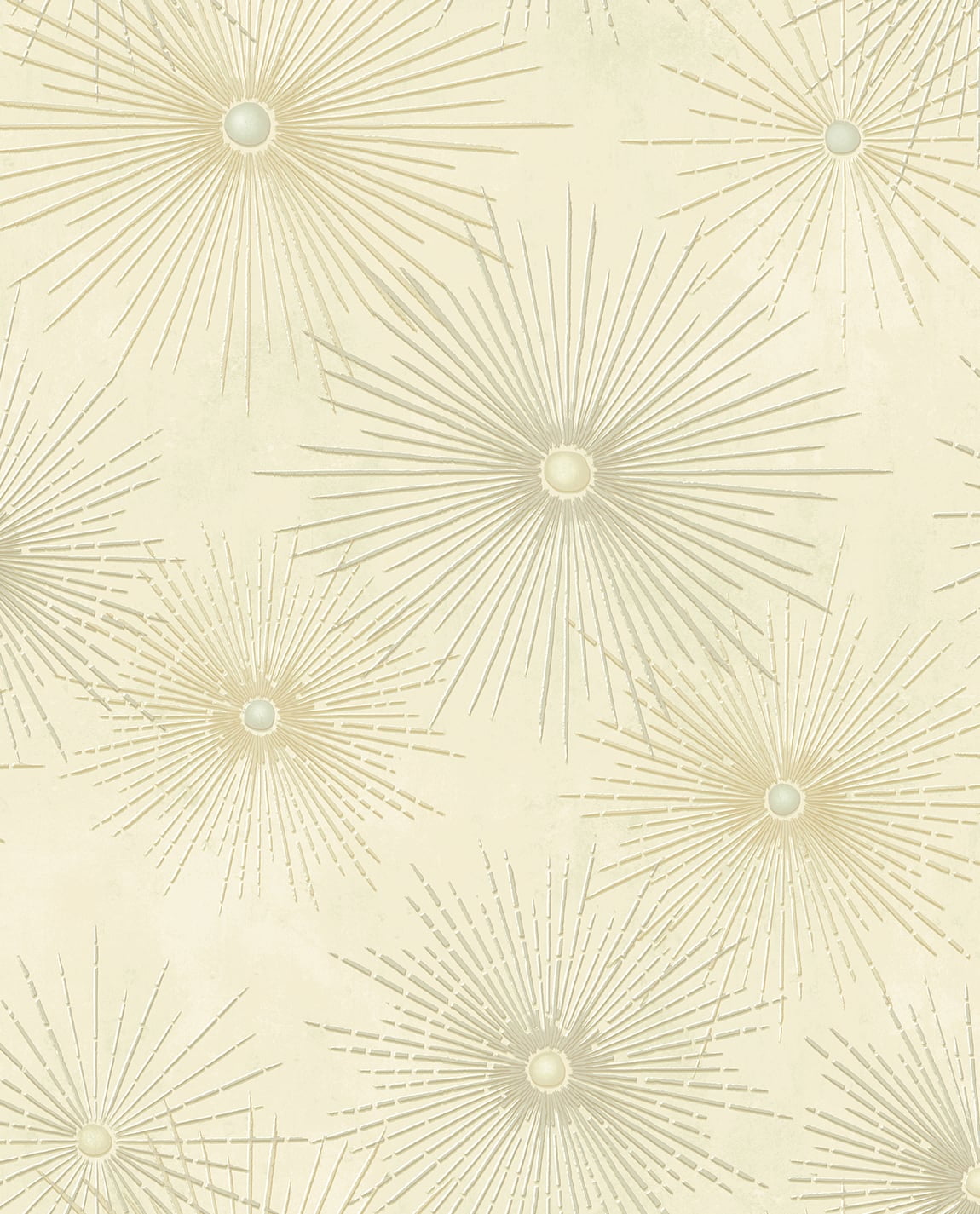 Ivory and Metallic Gold Vinyl Geometric Peel and Stick Wallpaper
