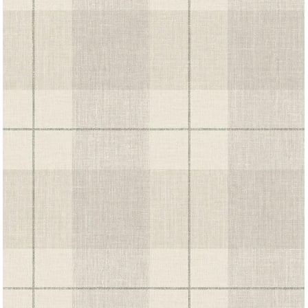 NextWall Lenox Hill Plaid Peel and Stick Wallpaper (Neutral)