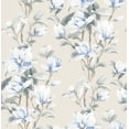 thumbnail image 1 of NextWall Linen & French Blue Magnolia Trail Peel and Stick Wallpaper, 1 of 10