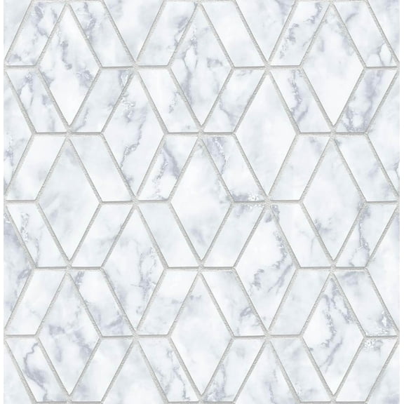 NextWall Marble Tile Peel and Stick Wallpaper