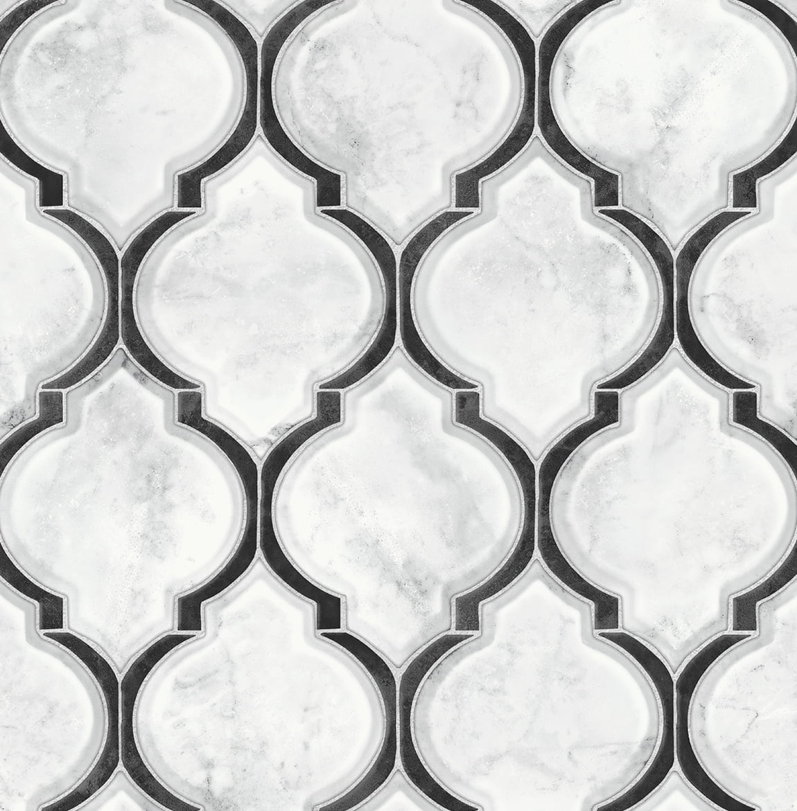 NextWall Marbled Ogee Peel and Stick Wallpaper