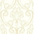 thumbnail image 1 of NextWall Metallic Gold Sketched Damask Peel and Stick Wallpaper, 1 of 8