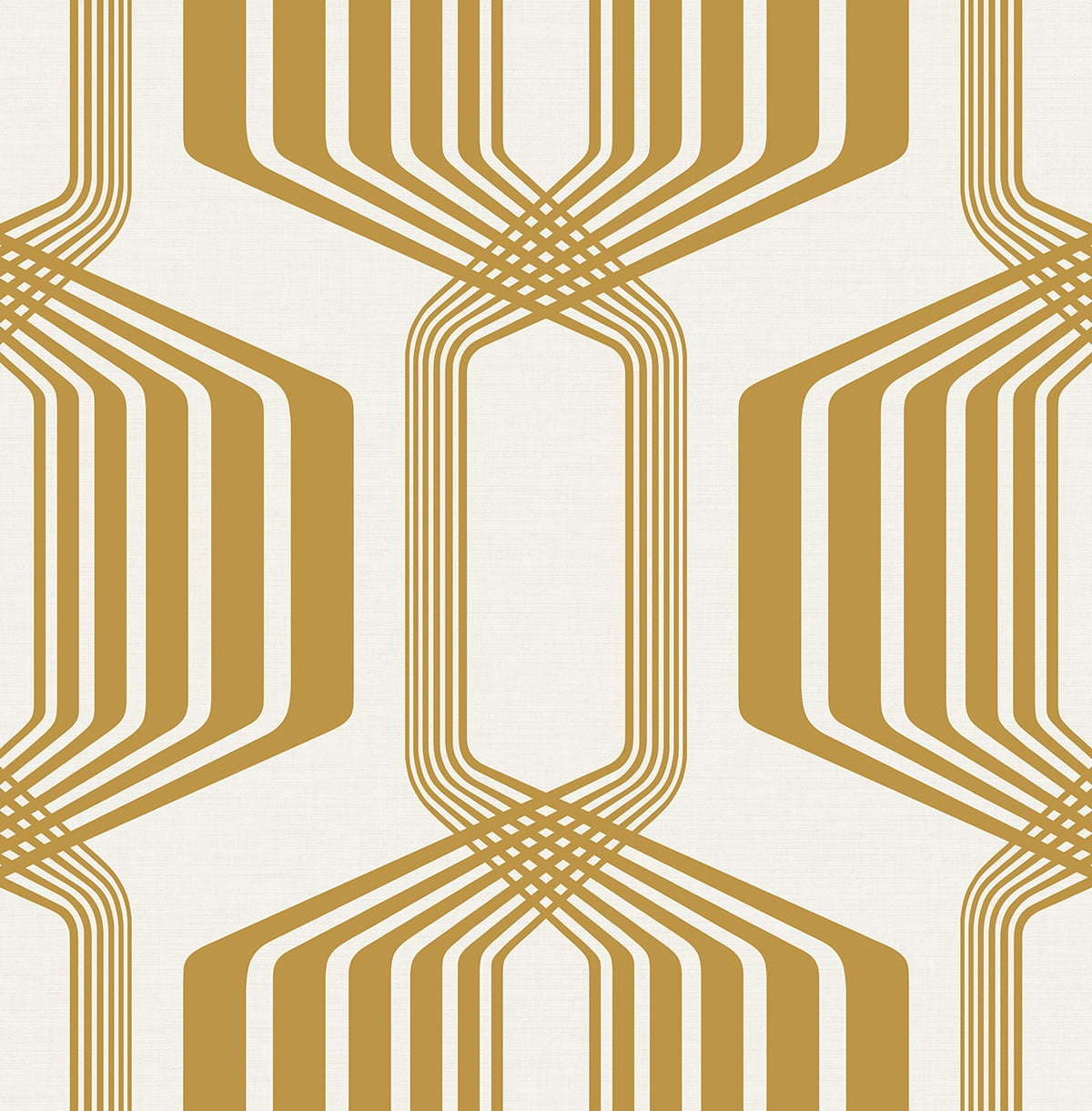 NextWall Metallic Gold Striped Geo Peel and Stick Wallpaper