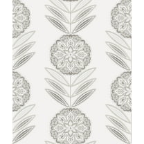 NextWall Morning Fog Folk Flowers Peel and Stick Wallpaper - 20.9 in. W x 18 ft. L Roll