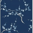 thumbnail image 1 of NextWall Navy & Blue Jay Cherry Blossom Floral Peel and Stick Wallpaper, 1 of 4