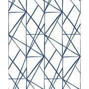 NextWall Navy Blue Quartz Geo Peel and Stick Wallpaper