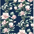 thumbnail image 1 of NextWall Navy & Blush Magnolia Trail Peel and Stick Wallpaper, 1 of 9