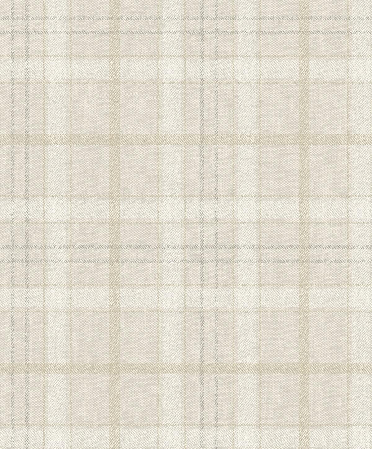 Neutral Plaid Self-Adhesive Vinyl Wallpaper Roll