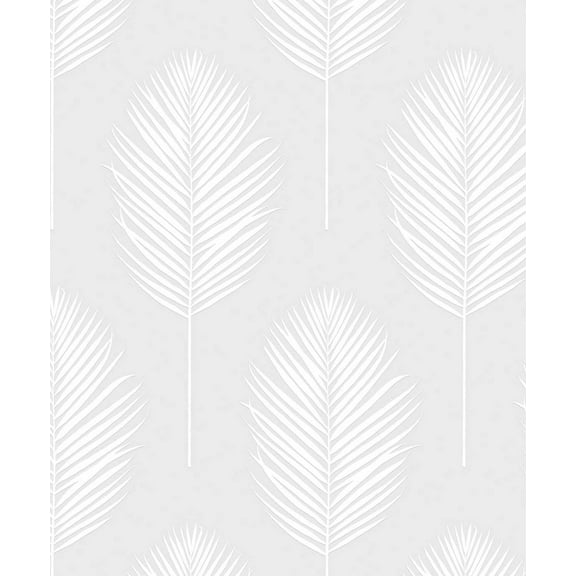 NextWall Palm Leaf Paintable Peel and Stick Wallpaper