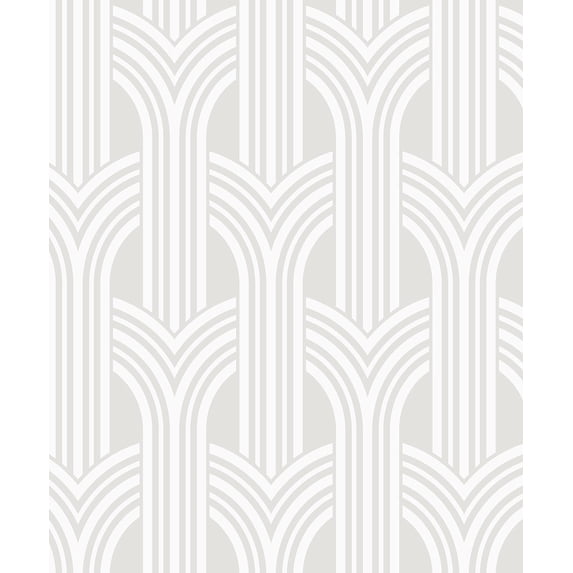NextWall Pearl Geometric Arches Peel and Stick Wallpaper - 20.9 in. W x 18 ft. L Roll