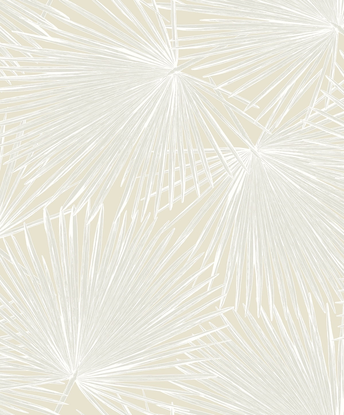 NextWall Pearl Palmate Leaf Frond Peel and Stick Wallpaper - 20.9 in. W x 18 ft. L Roll