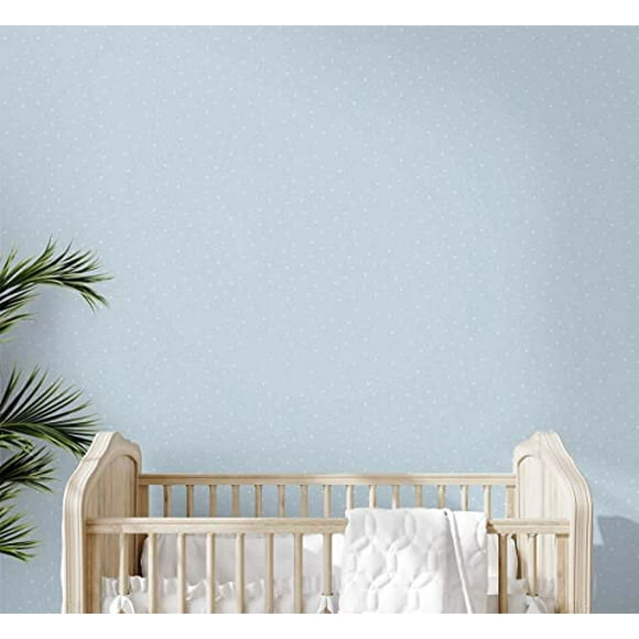 NextWall Polka Dots Peel and Stick Wallpaper (Blue)