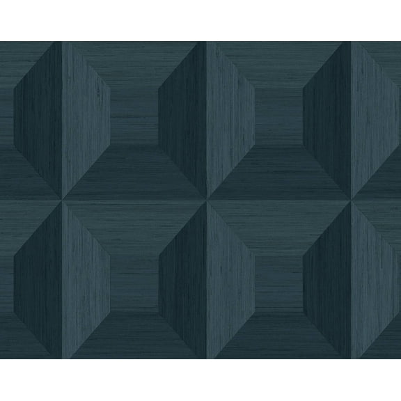 NextWall Quadrant Geo Peel and Stick Wallpaper 27 in. W x 18 ft. L - Denim Blue