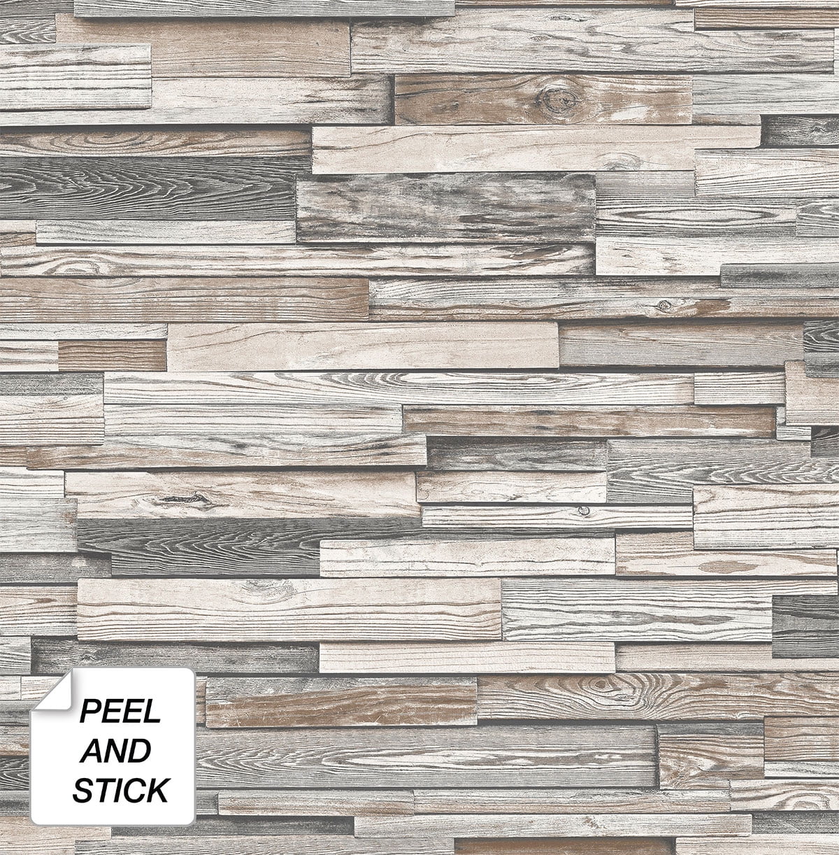Charcoal Black Peel and Stick Wood Planks - for sale, buy