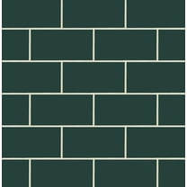 NextWall Retro Faux Subway Tile Peel and Stick Wallpaper (Evergreen)