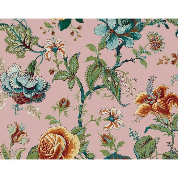 NextWall Rose Ash Sanibel Floral Trail Peel and Stick Wallpaper