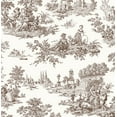 thumbnail image 1 of NextWall Sable Brown Chateau Toile Peel and Stick Wallpaper, 1 of 8