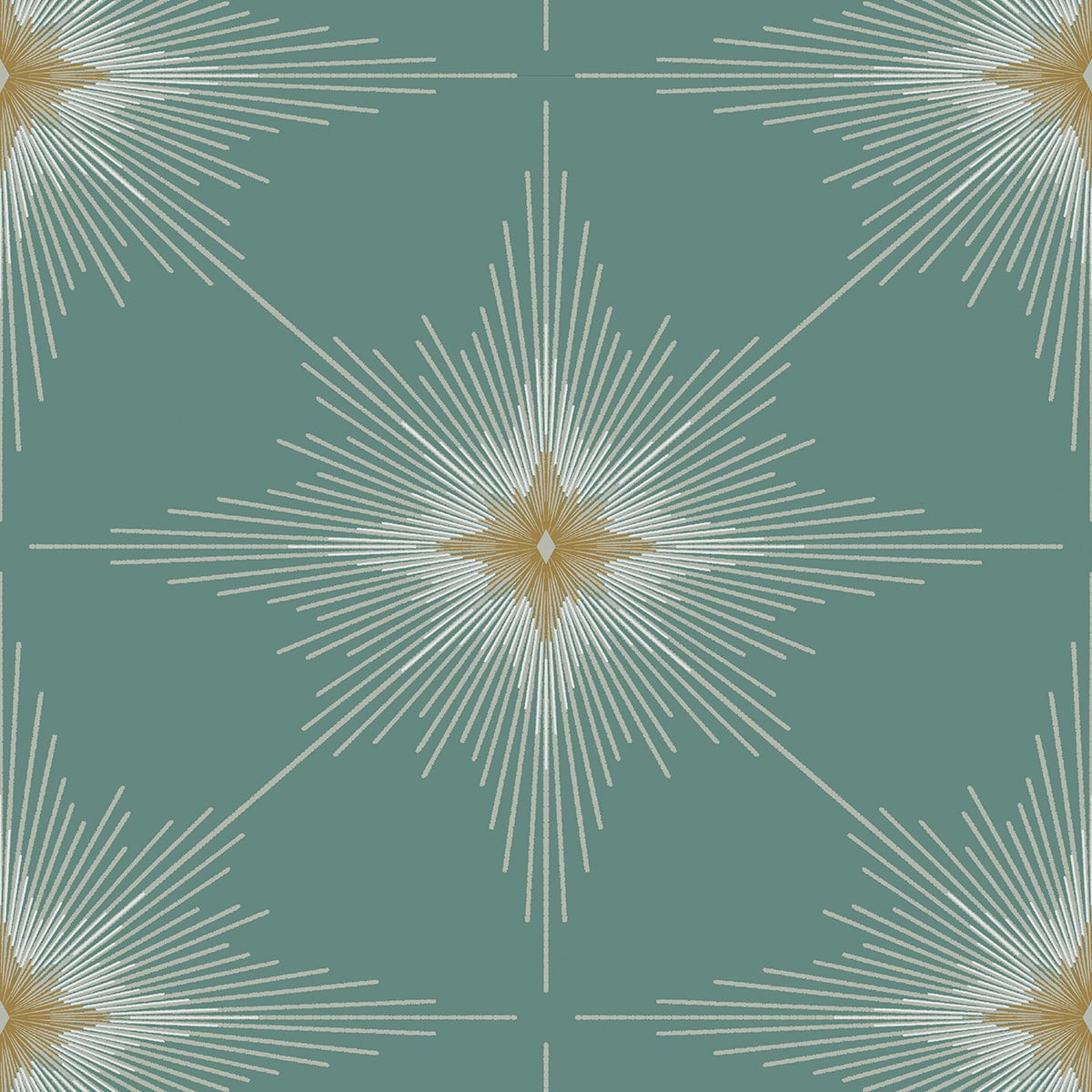 Seabreeze Blue Green Vinyl Geometric Peel and Stick Wallpaper
