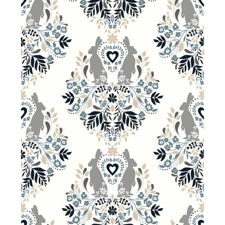 NextWall Spring Damask Peel and Stick Wallpaper