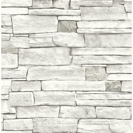 NextWall Stacked Stone Peel and Stick Wallpaper - 20.5 in. W x 18 ft. L