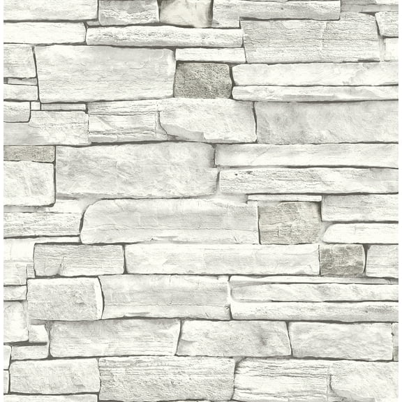 NextWall  Stacked Stone Peel and Stick Wallpaper - 20.5 in. W x 18 ft. L