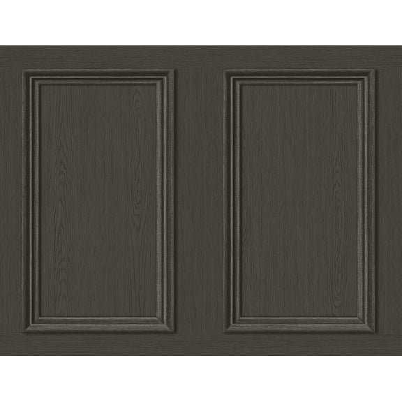 NextWall Stacy Garcia Home Faux Wood Panel Peel and Stick Wallpaper (Charcoal)
