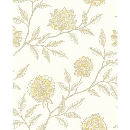 NextWall Stacy Garcia Home Jaclyn Floral Peel and Stick Wallpaper (Blonde & Sandstone)