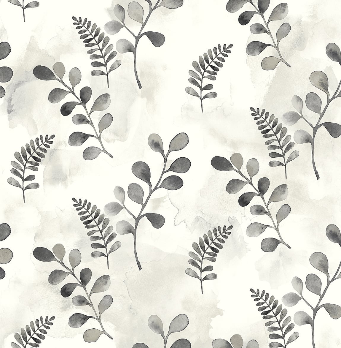 Steel Grey Botanical Self-Adhesive Vinyl Wallpaper Roll