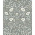 thumbnail image 1 of NextWall Stenciled Floral Peel and Stick Wallpaper (Alloy Grey), 1 of 16