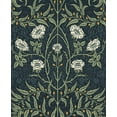 thumbnail image 1 of NextWall  Stenciled Floral Peel and Stick Wallpaper Navy & Sage, 1 of 10