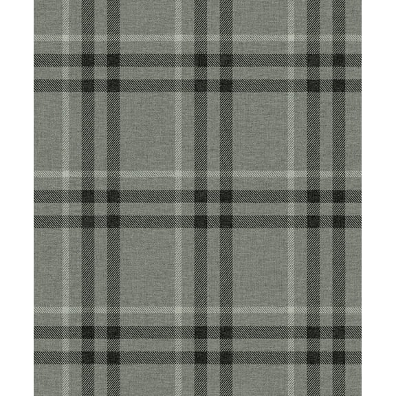 NextWall Stoneware Calverlay Plaid Peel and Stick Wallpaper - 20.9 in. W. x 18 ft. L. Roll