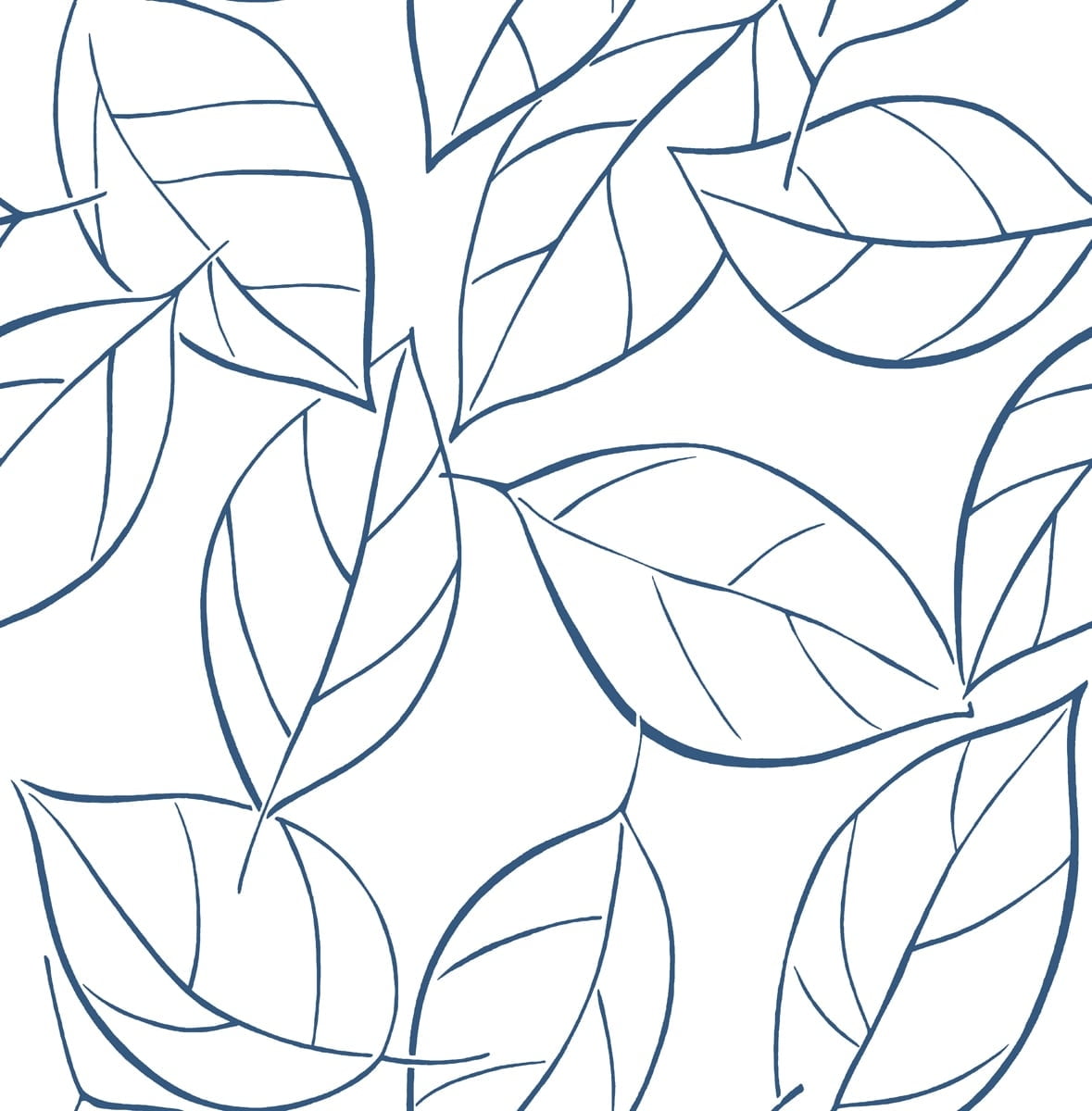 Navy Blue and White Vinyl Peel and Stick Wallpaper
