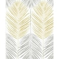 thumbnail image 1 of NextWall Two Toned Palm Peel and Stick Wallpaper (Wheat & Daydream Grey), 1 of 16