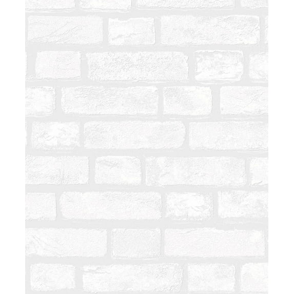 NextWall Vintage Brick Paintable Peel and Stick Wallpaper
