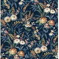 thumbnail image 1 of NextWall  Vintage Floral Peel and Stick Wallpaper 20.5 in. W x 18 ft. L - Navy Blue, 1 of 7