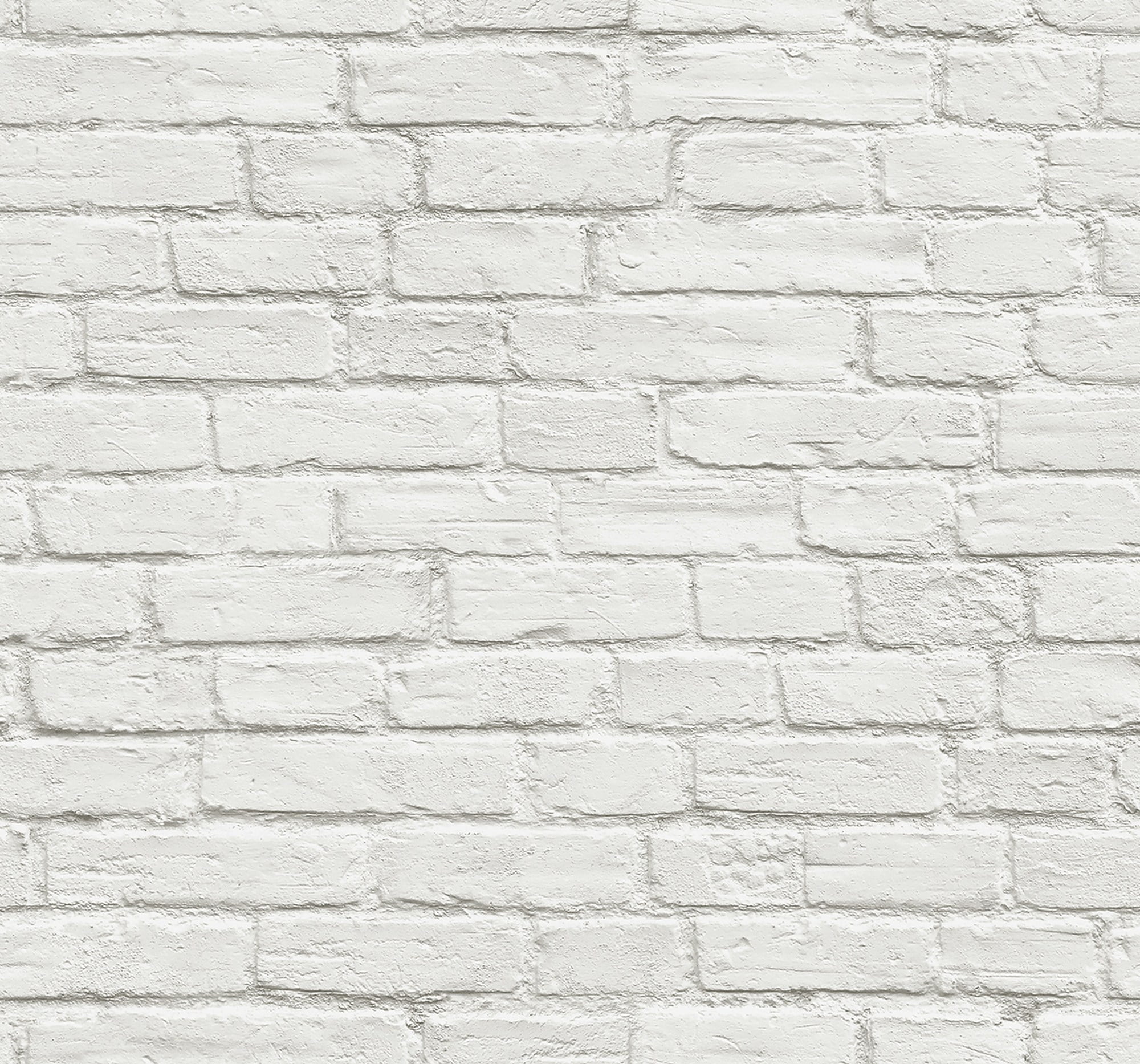 NextWall  Vintage White Brick Peel and Stick Removable Wallpaper - 20.5 in. W x 18 ft. L