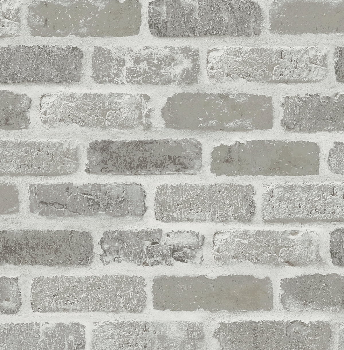 NextWall  Washed Brick Peel and Stick Removable Wallpaper Pumice Stone