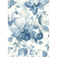 thumbnail image 1 of NextWall Bluestone Watercolor Floral Peel and Stick Wallpaper, 1 of 9