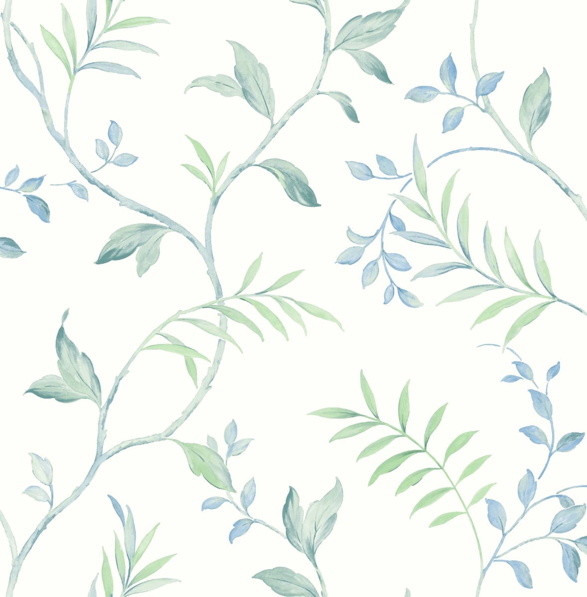 NextWall  Watercolor Leaf Trail Peel and Stick Wallpaper - 20.5 in. W x 18 ft. L