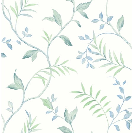 NextWall Watercolor Leaf Trail Peel and Stick Wallpaper - 20.5 in. W x 18 ft. L