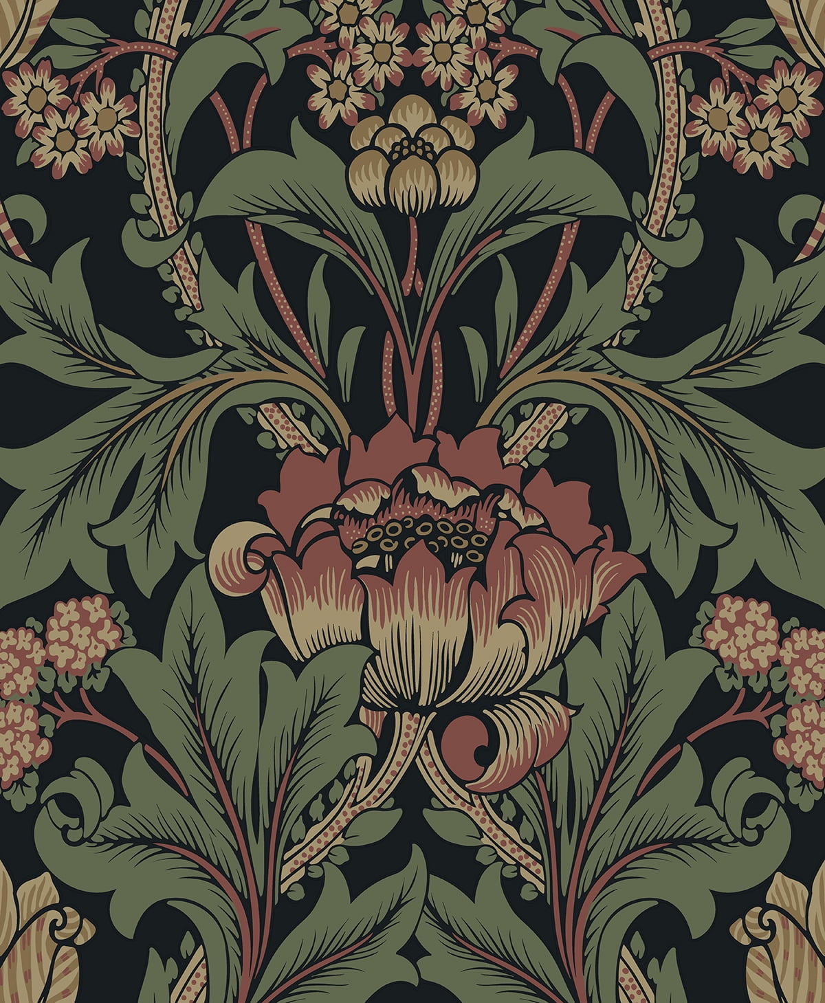 NextWall Wrought Iron & Clay Primrose Floral Peel and Stick Wallpaper