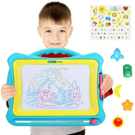 NextX Kid Magnetic Drawing Board, Magna Doodle with Stamp for Age 2 +