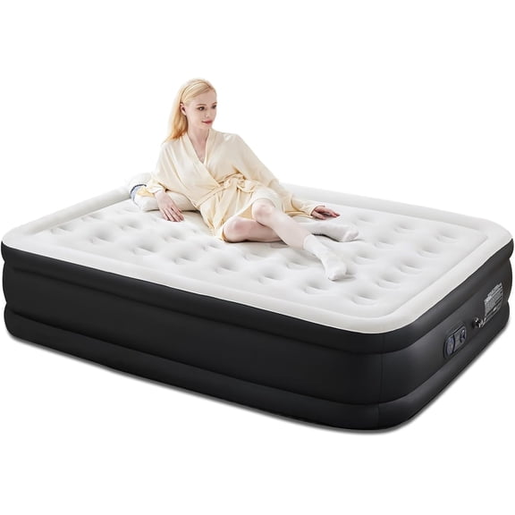 Nextay Air Mattress Twin with Built in Pump, 16-Inch Raised Inflatable Blow up Camping Bed