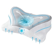 Nextay Ergonomic Cervical Pillow King Size, Memory Foam, Cooling Breathable Cover, Neck Shoulder Comfort Support Pillow, Grey