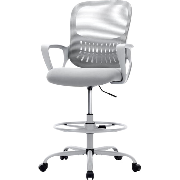 Nextay Ergonomic Tall Drafting Chair with Lumbar Support, Adjustable Mesh Office Chair with Footrest for Standing Desk