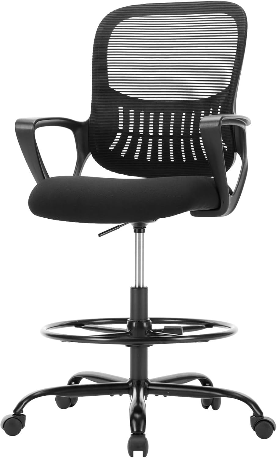 Nextay Ergonomic Tall Drafting Chair with Lumbar Support, Adjustable Mesh Office Chair with Footrest for Standing Desk & Workstation